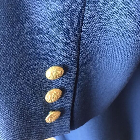 Talbot's Vintage Woman's Navy Wool Jacket Gold‎ Buttons, Three Pockets Size 20 - Picture 11 of 16